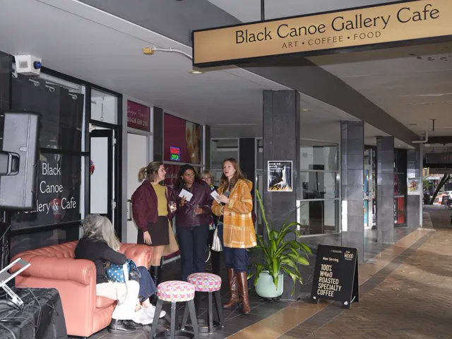 The Black Canoe on Instagram — inside the gallery and café